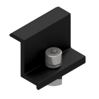 Krajní úchyt H pro panely 30 mm - černý
